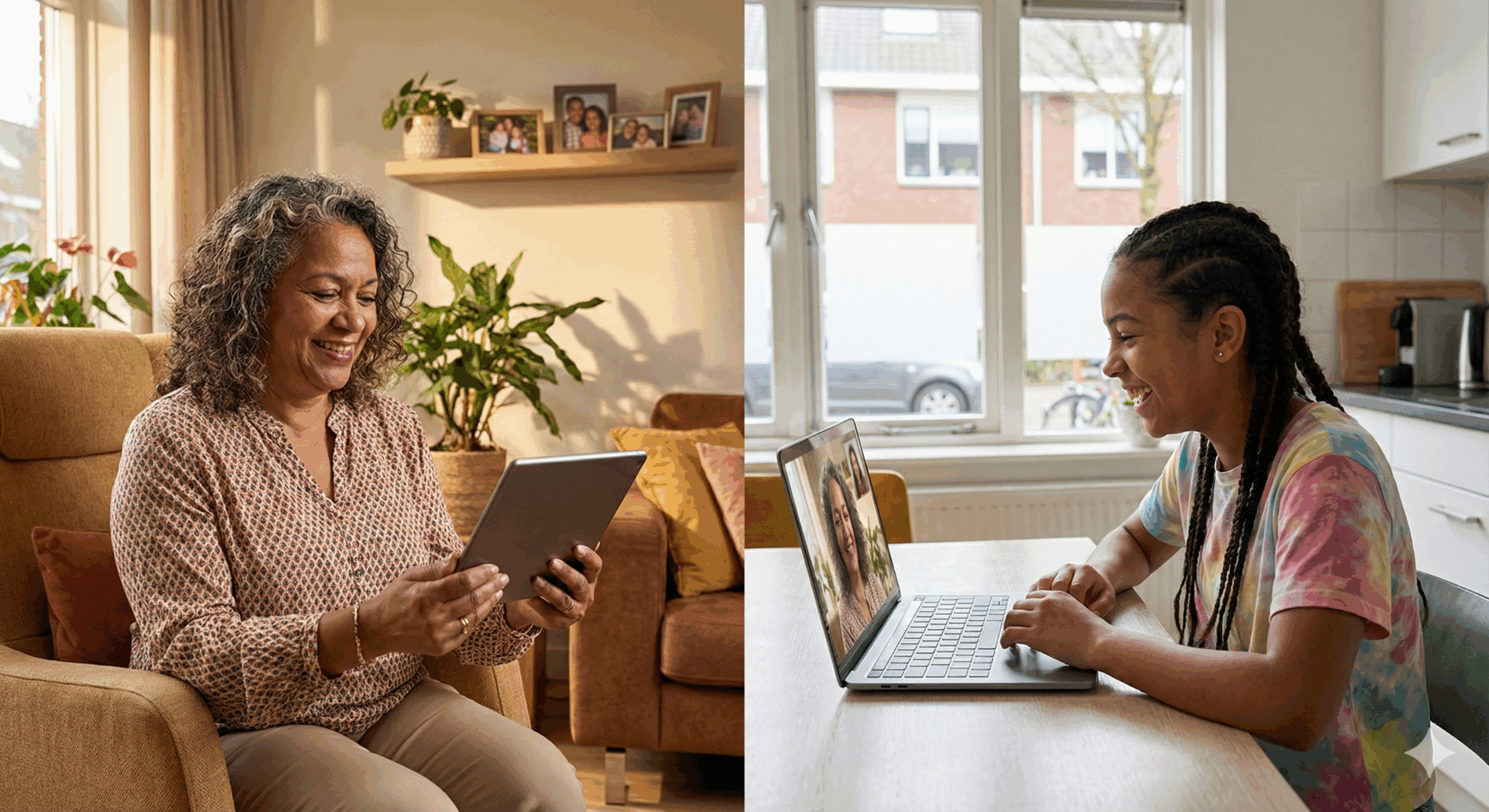 Oma en kleindochter lezen Wisey